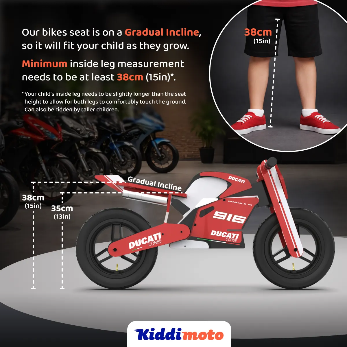 Kiddimoto Ducati 916 ισορροποδήλατο ελαφρύ