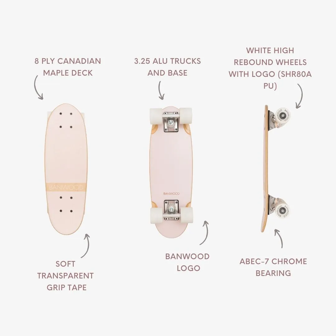 Banwood Skateboard cruiser ροζ 22" για 5+ ετών