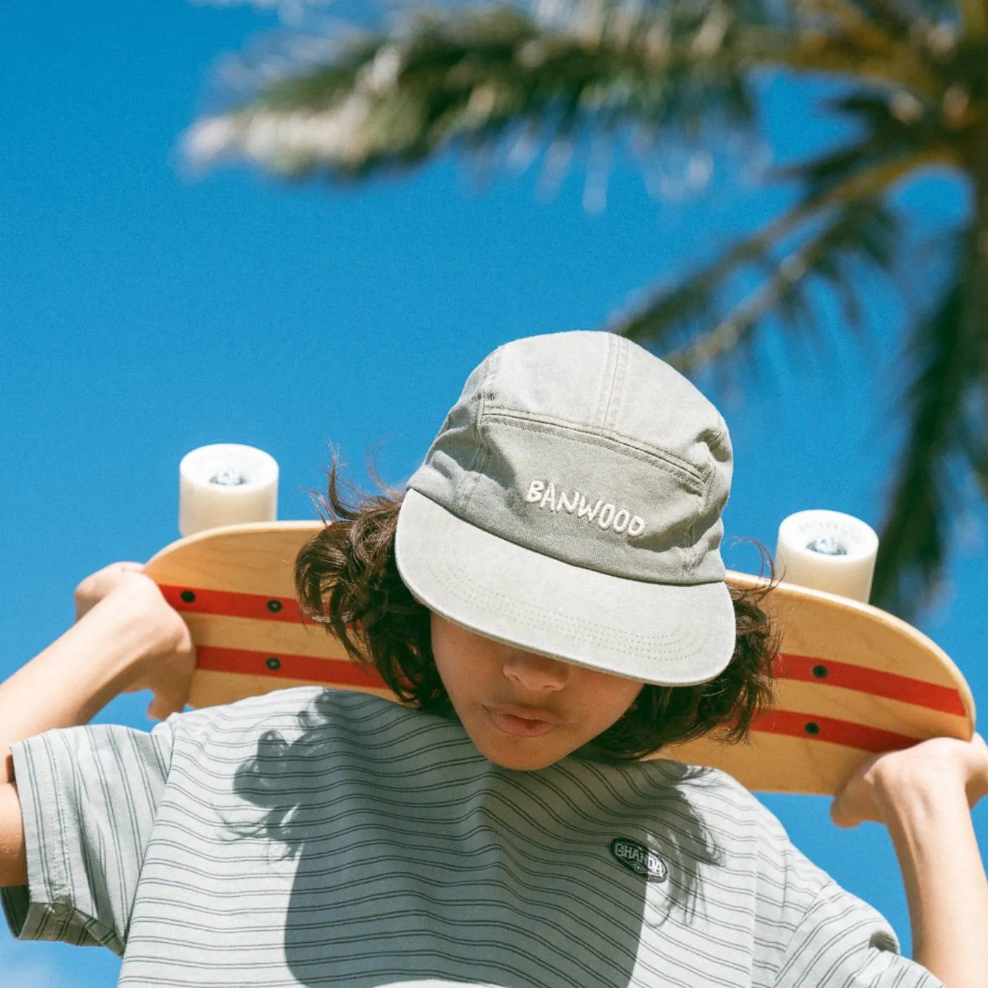 Banwood 5-Panel καπέλο παιδικό Sage οργανικό βαμβάκι