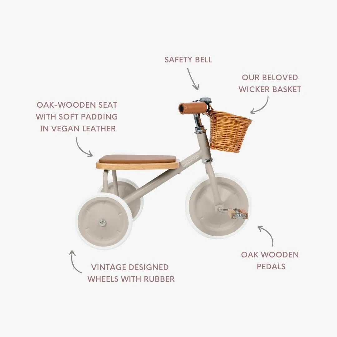 Banwood Vintage Trike παιδικό τρίκυκλο Beige με καλάθι
