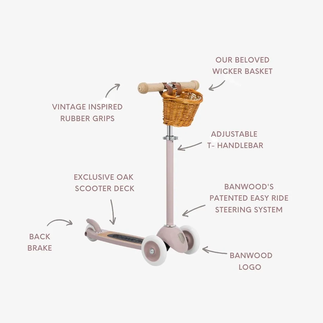 Banwood Scooter Vintage πατίνι ροζ αναδιπλούμενο