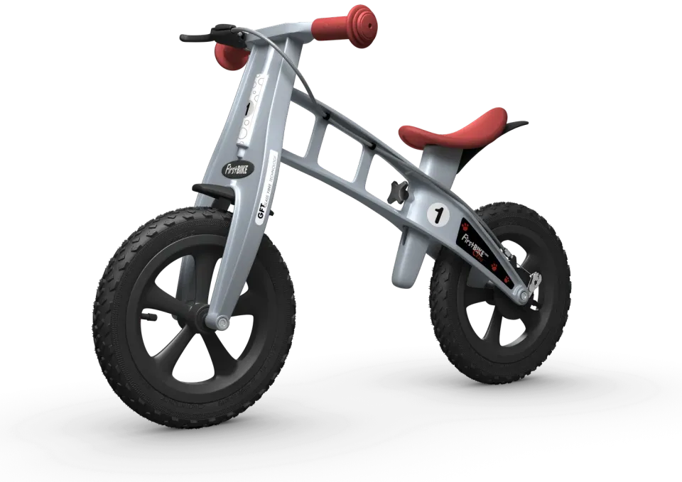 FirstBike Cross ισορροποδήλατο ασημί με φρένο