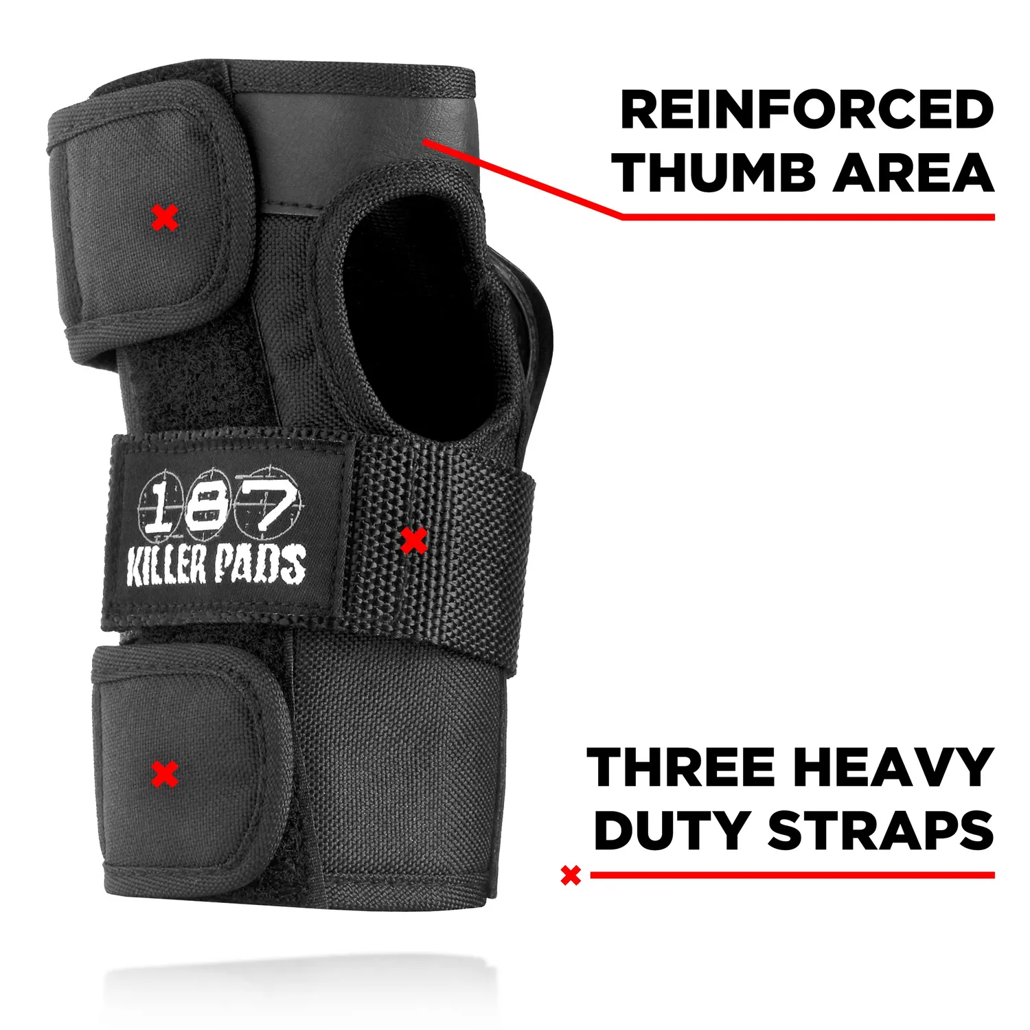 187 Killer Pads Wrist Guard επικαρπίδες μαύρες