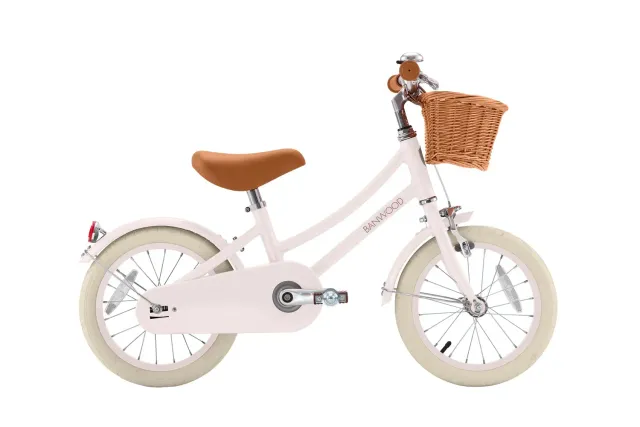 Banwood Classic 14" παιδικό ποδήλατο ροζ με καλάθι