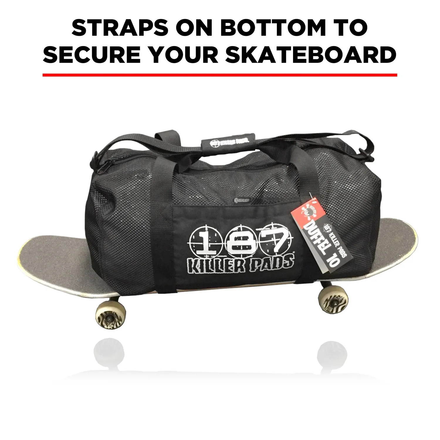 187 Killer Pads Mesh Duffel Bag σάκος Black αεριζόμενος