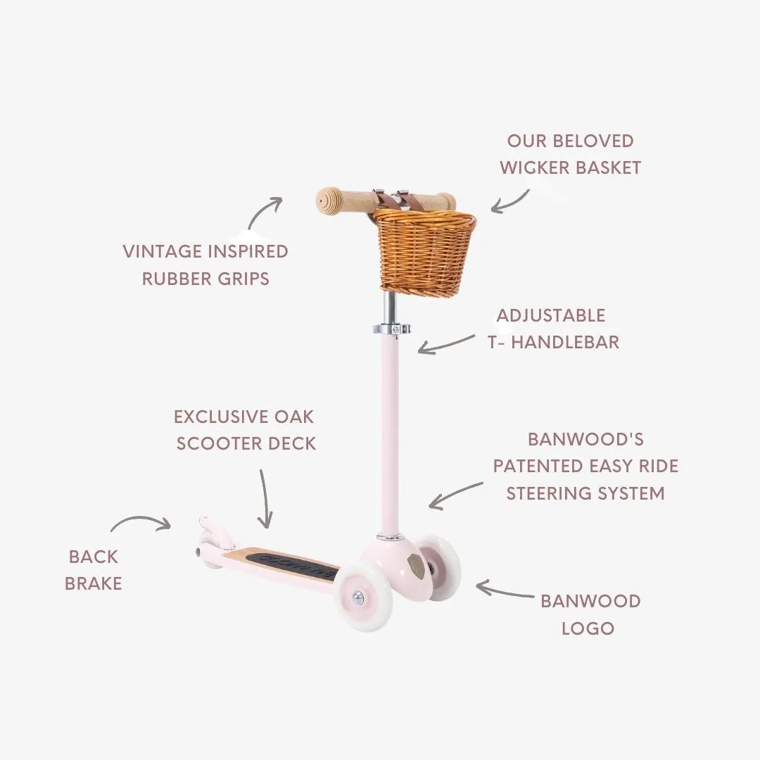 Banwood Scooter Vintage παιδικό πατίνι ροζ αναδιπλούμενο