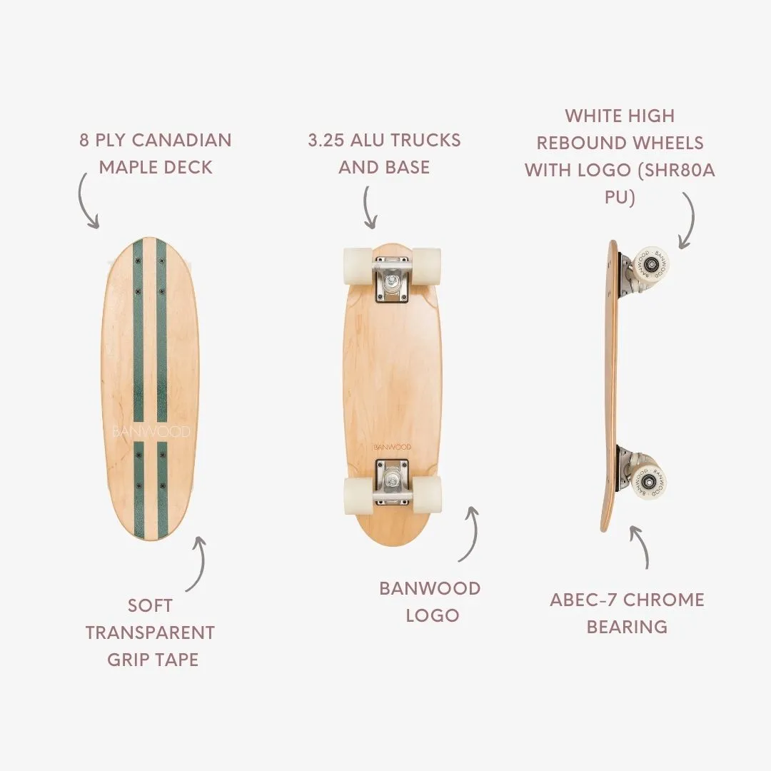 Banwood Skateboard σκέιτμπορντ πράσινο cruiser 22"