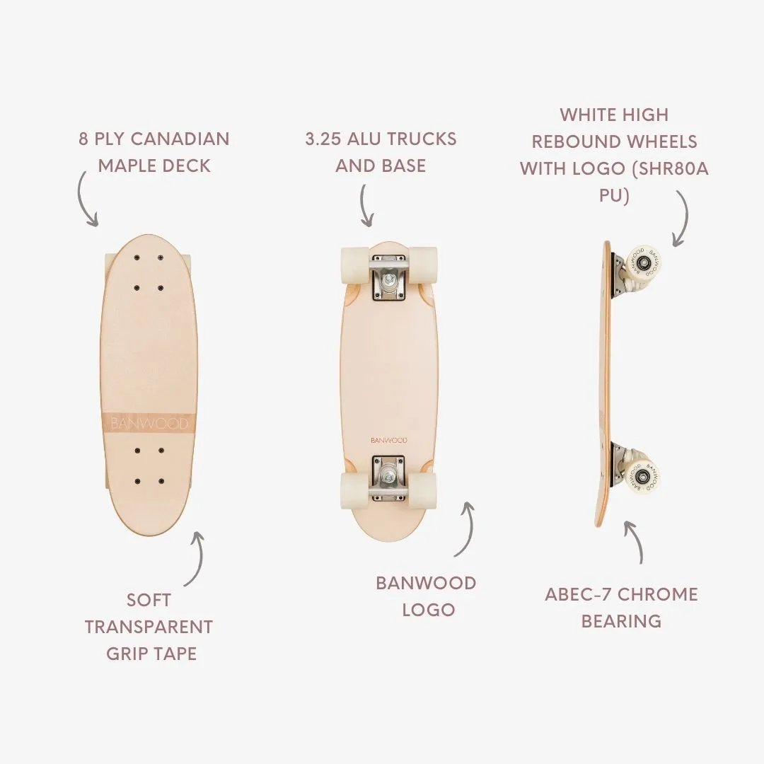 Banwood Skateboard Cream σκέιτμπορντ κρεμ 22 ιντσών