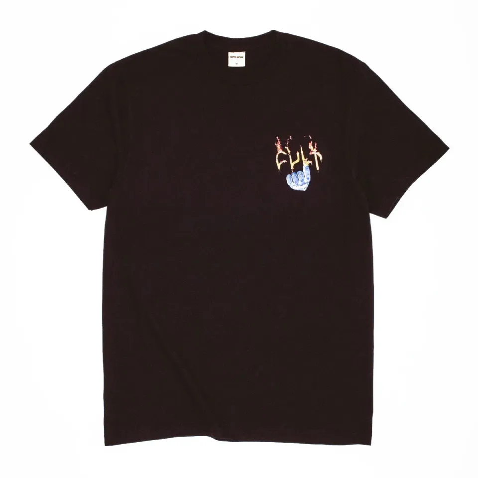 Cult Crew Nails Stamp Logo Tee μπλούζα μαύρη