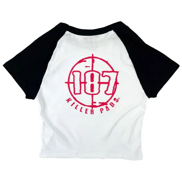 187 Killer Pads Crop Scope T-shirt White/Red κοντό