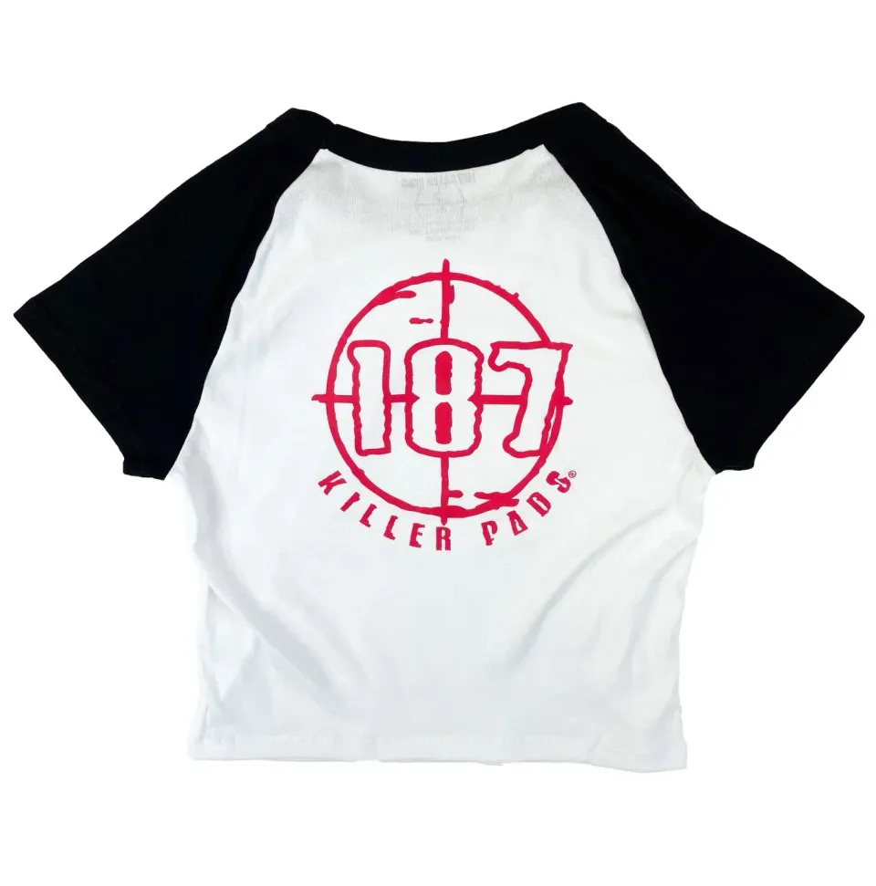 187 Killer Pads Crop Scope T-shirt White/Red κοντό