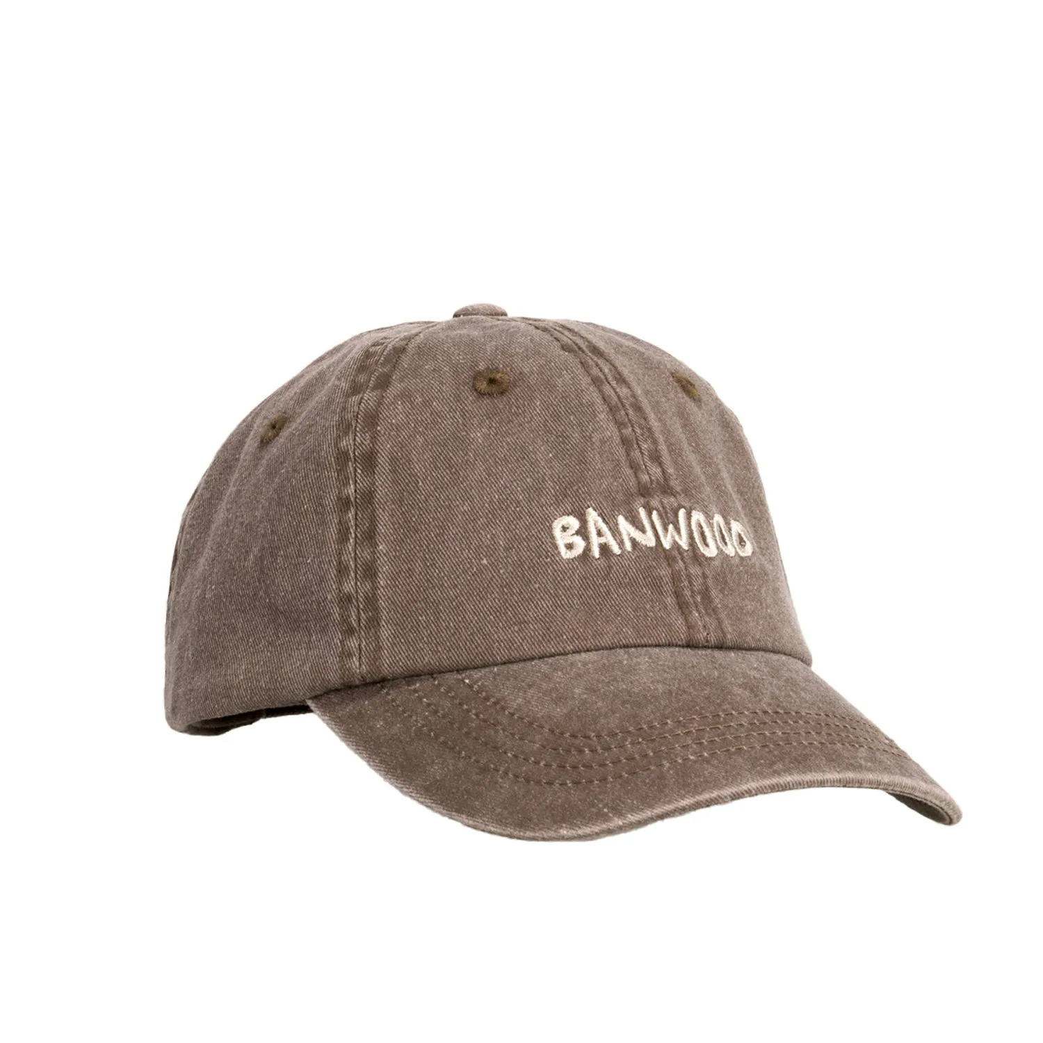 Banwood Washed παιδικό καπέλο καφέ UPF 40+