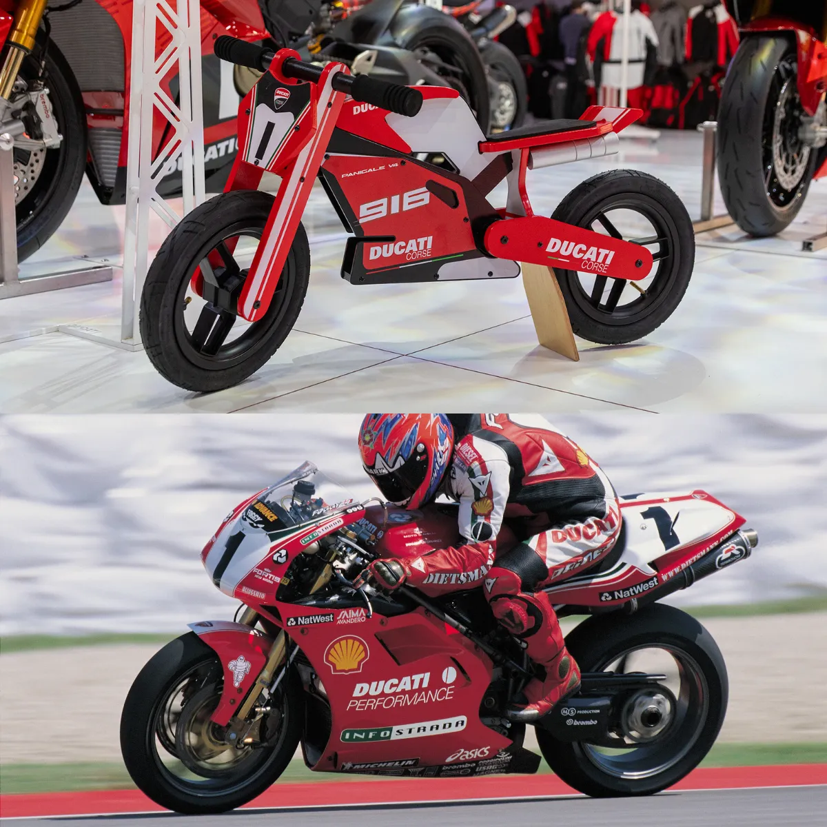 Kiddimoto Ducati 916 ισορροποδήλατο ελαφρύ