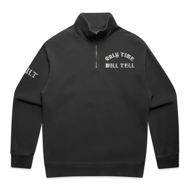 Cult Time Will Tell φούτερ half-zip βαμβακερό κέντημα