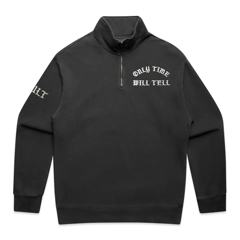 Cult Time Will Tell φούτερ half-zip βαμβακερό κέντημα