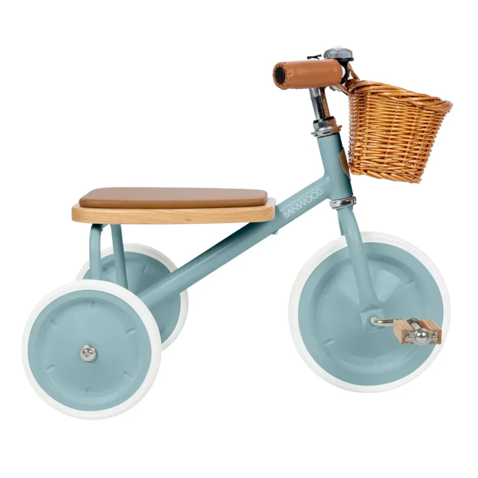 Banwood Vintage Trike τρίκυκλο πετρόλ με καλάθι