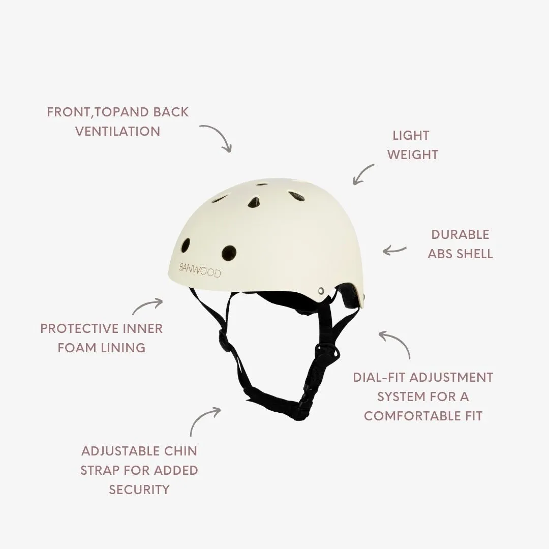 Banwood Helmet Cream ματ παιδικό κράνος κρεμ 50-54 ελαφρύ