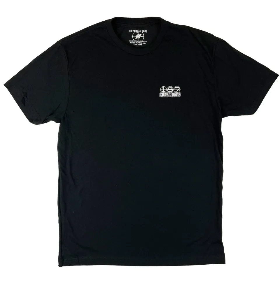 187 Killer Pads Embroidered Block T-shirt μαύρο βαμβακερό