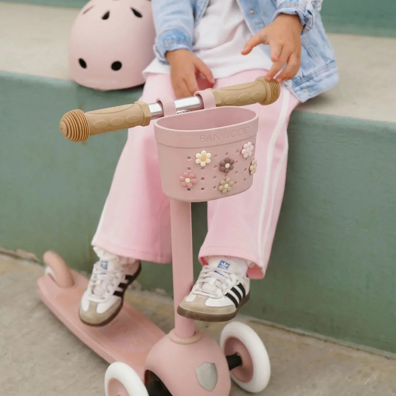 Banwood Pin & Ride καλάθι Dusty Rose για ποδήλατο