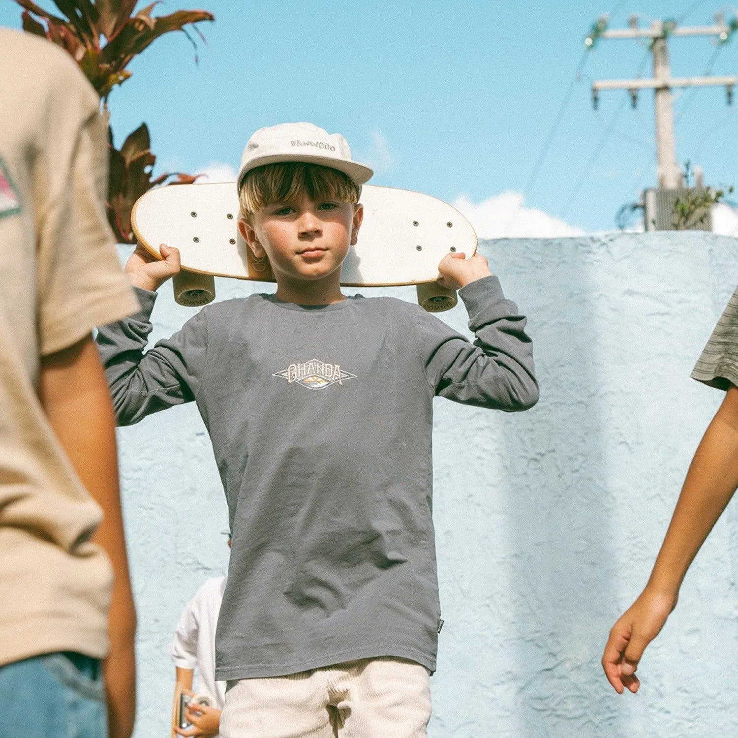 Banwood 5-Panel τζόκεϊ καπέλο κρεμ βαμβακερό