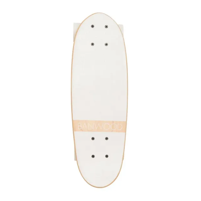 Banwood White παιδικό skateboard 22" μαλακές ρόδες