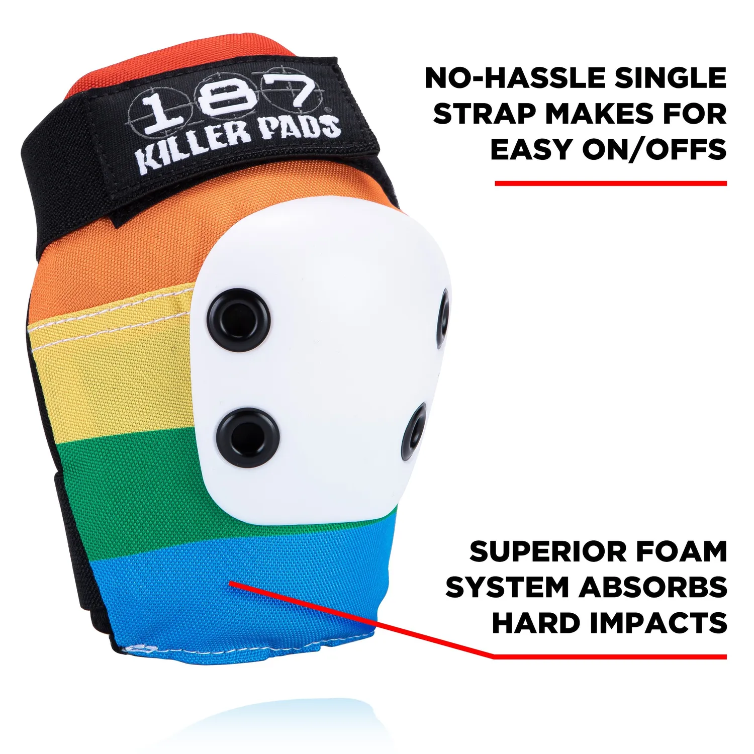 187 Killer Pads Slim προστατευτικά αγκώνα Rainbow
