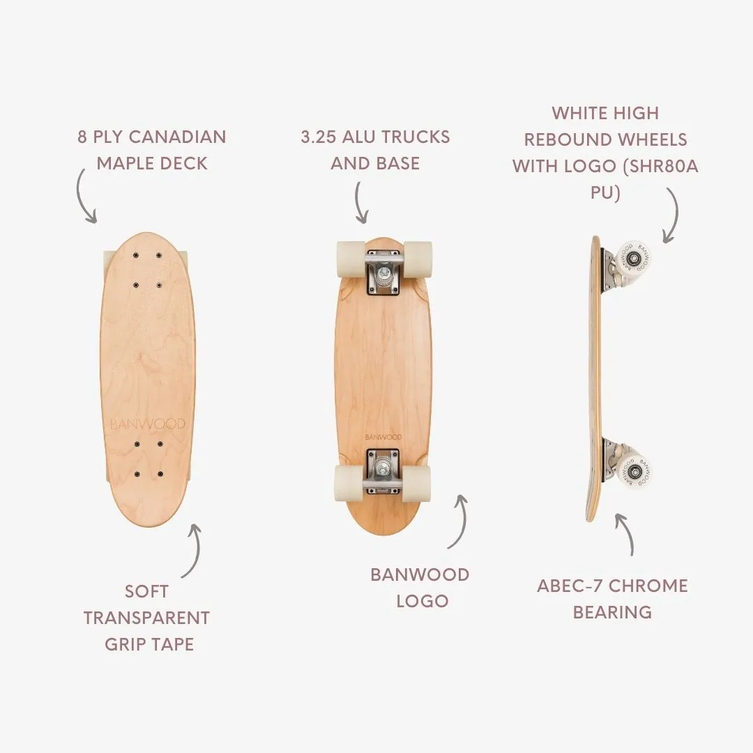 Banwood Skateboard Nature cruiser 22" σφένδαμος 5+ ετών