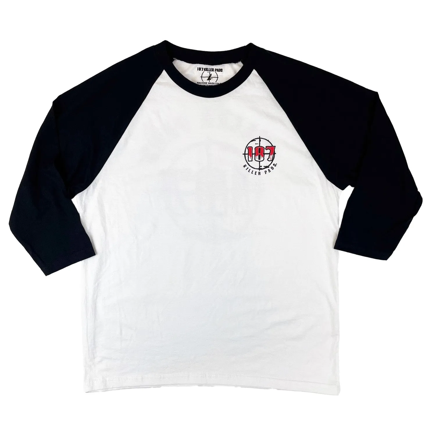 187 Killer Pads Raglan Scope T-shirt White/Black άνετο