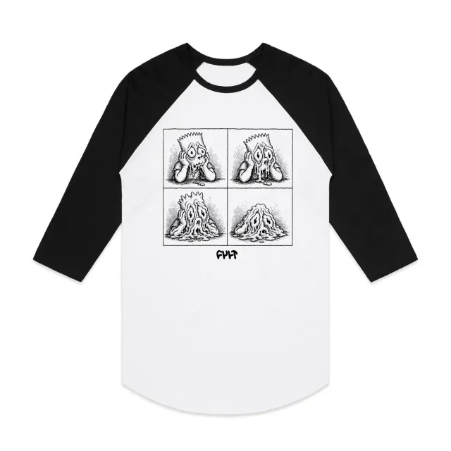 Cult Crew Melted 3/4 Raglan μπλούζα δίχρωμη