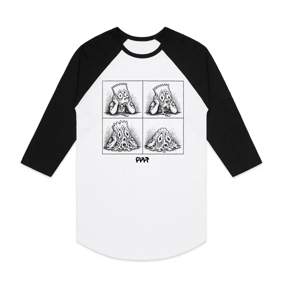 Cult Crew Melted 3/4 Raglan μπλούζα δίχρωμη