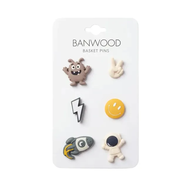 Banwood Pin & Ride καρφίτσες καλαθιού Space σετ 12 τεμ