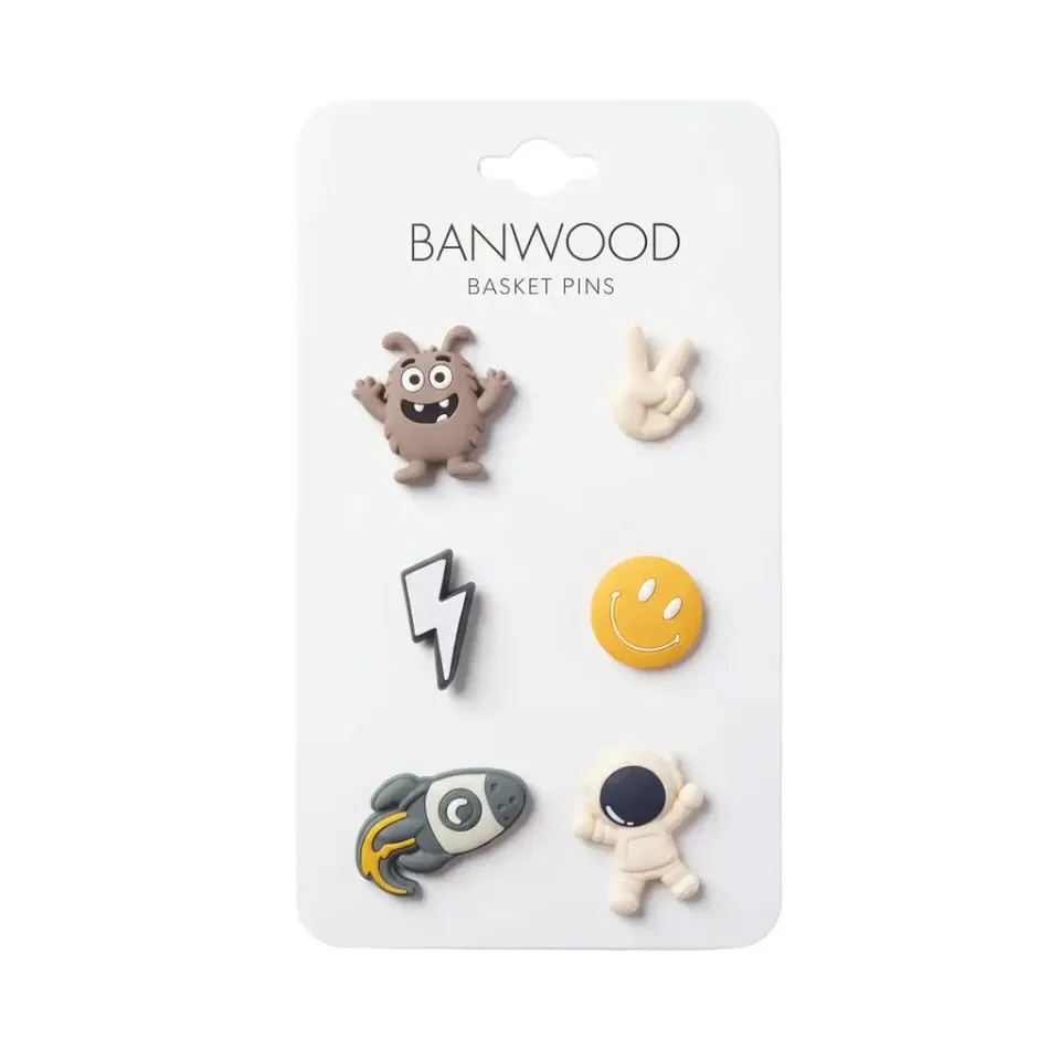 Banwood Pin & Ride καρφίτσες καλαθιού Space σετ 12 τεμ