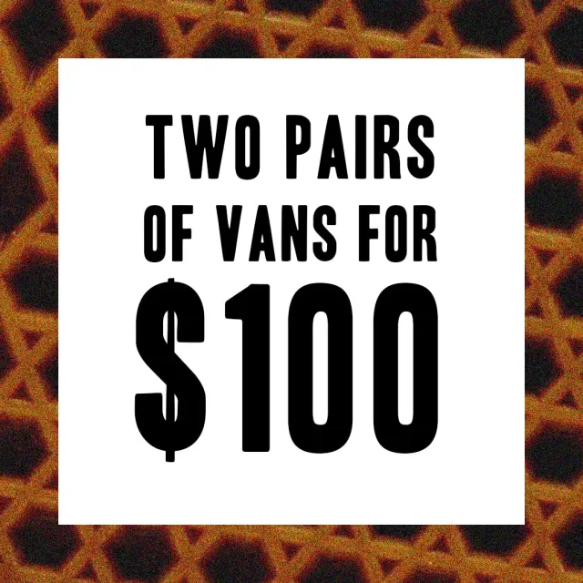 Vans 2 for $100 παπούτσια BMX σετ 2 τεμαχίων