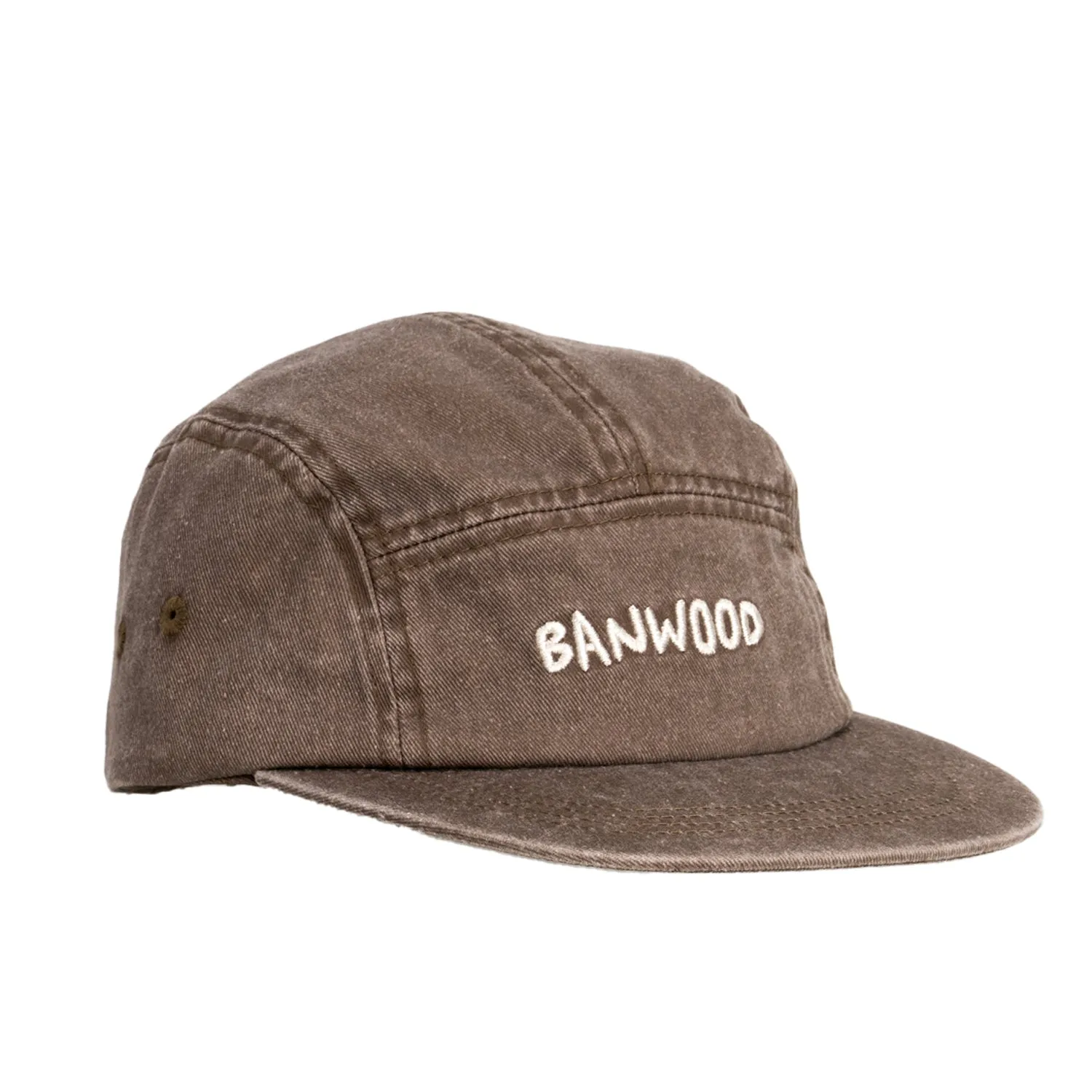 Banwood Washed 5-Panel jockey καφέ organic