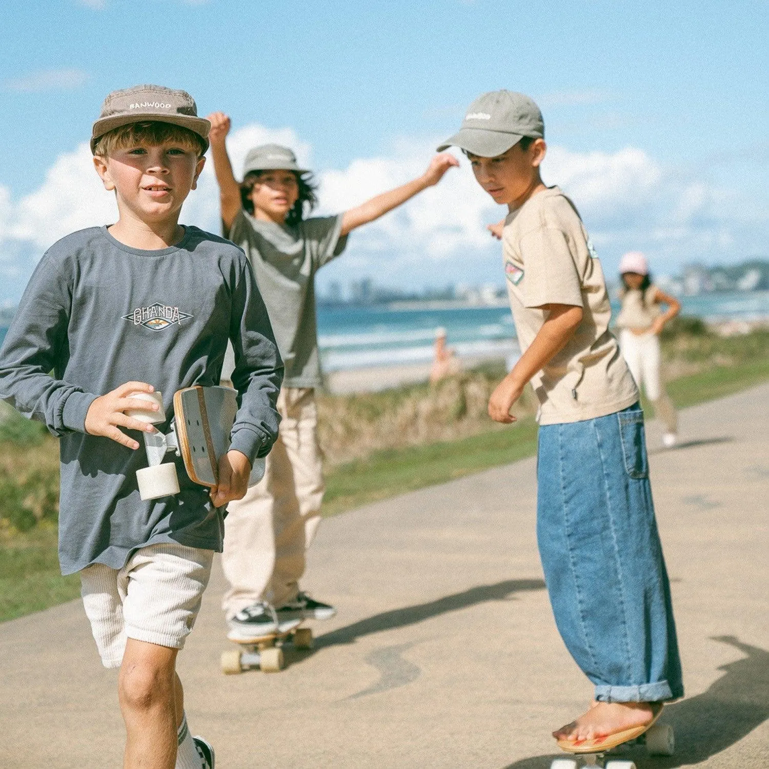 Banwood Washed 5-Panel jockey καφέ organic
