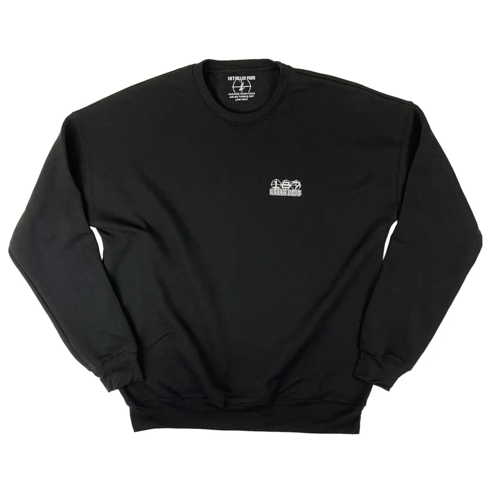 187 Killer Pads Embroidered Block Crew φούτερ μαύρο λαιμόκοψη