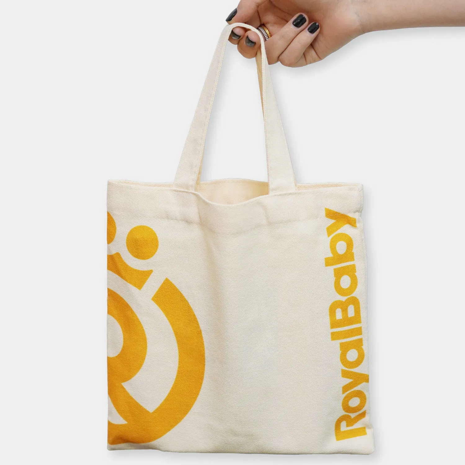 Royal Baby tote τσάντα canvas 27x27 μπεζ