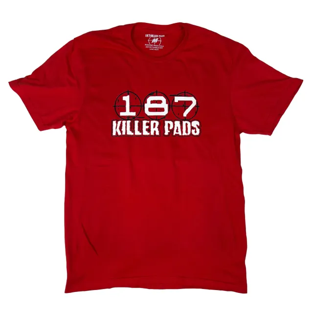 187 Killer Pads Block Logo T-shirt κόκκινο βαμβακερό