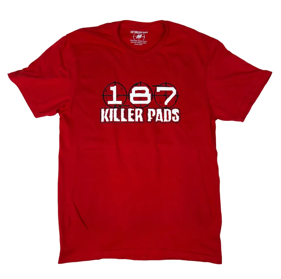 187 Killer Pads Block Logo T-shirt κόκκινο βαμβακερό
