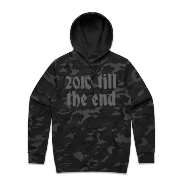 Cult Till the End Hoodie φούτερ black camo βαρύ βαμβάκι