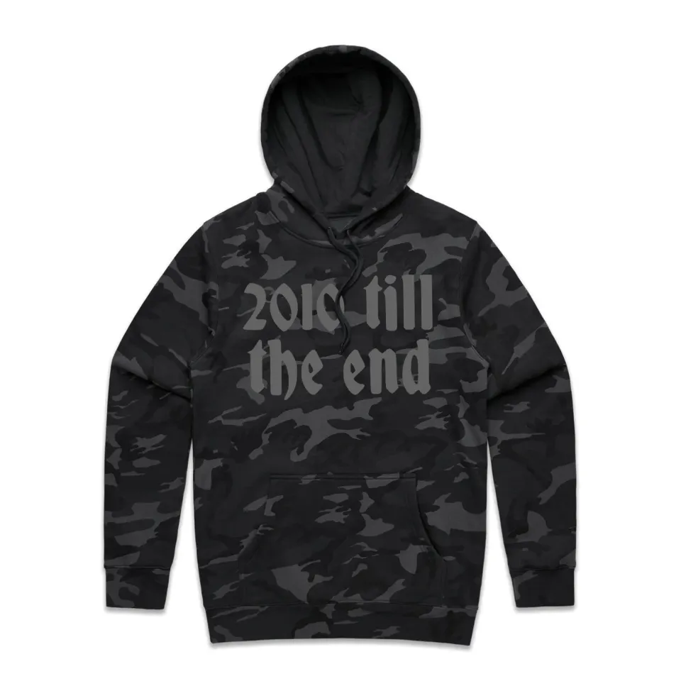 Cult Till the End Hoodie φούτερ black camo βαρύ βαμβάκι
