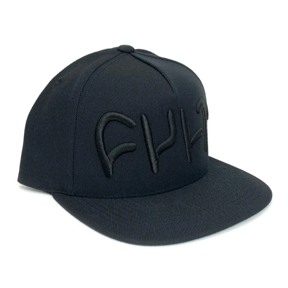 Cult Big Logo καπέλο snapback μαύρο wool blend