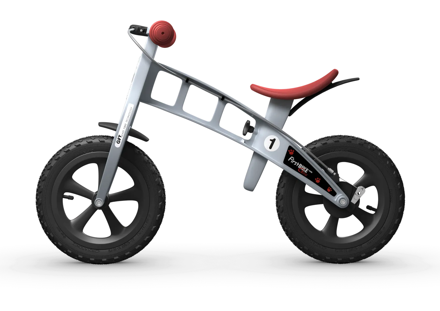 FirstBike Cross ισορροποδήλατο ασημί με φρένο