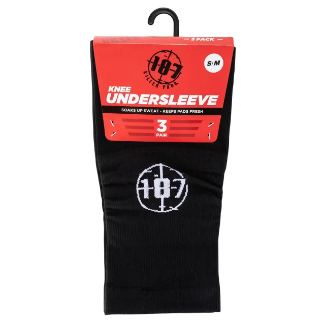 187 Killer Pads Knee Undersleeves κάλτσες Black 3 ζεύγη