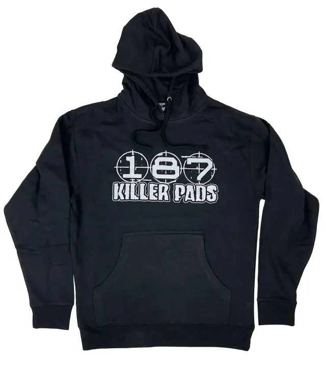 187 Killer Pads Block Logo Hoodie φούτερ μαύρο με κουκούλα