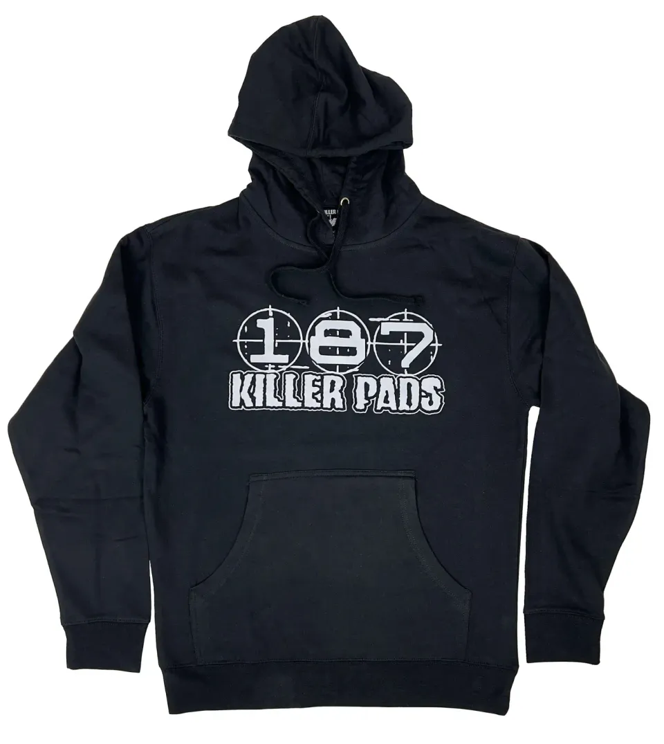 187 Killer Pads Block Logo Hoodie φούτερ μαύρο με κουκούλα