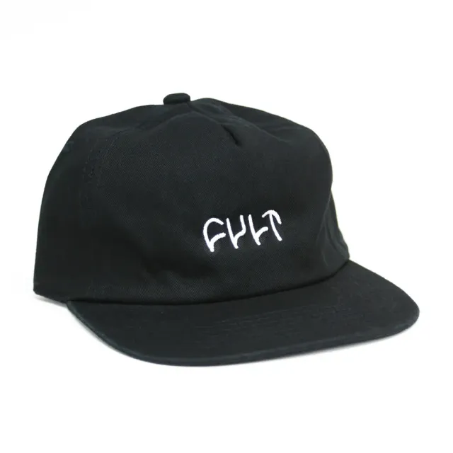 Cult Crew Logo καπέλο μαύρο 5-panel βαμβακερό