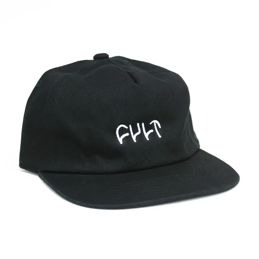 Cult Crew Logo καπέλο μαύρο 5-panel βαμβακερό