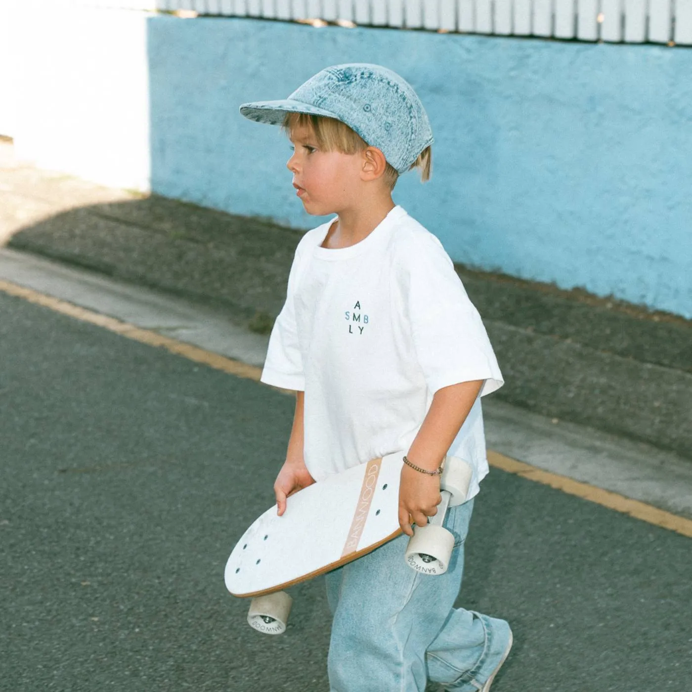 Banwood Washed 5-Panel παιδικό καπέλο denim