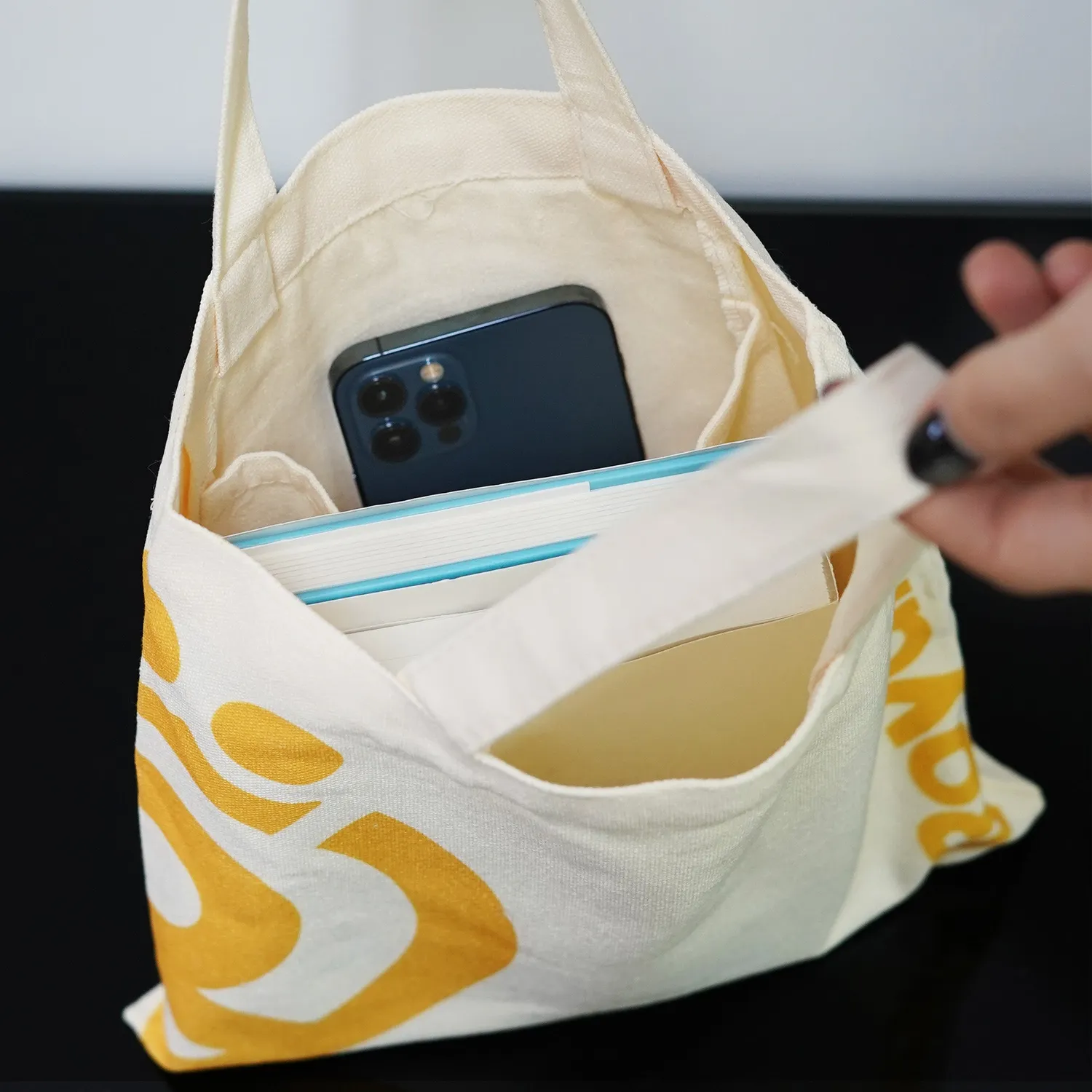 Royal Baby tote τσάντα canvas 27x27 μπεζ